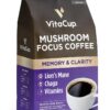 VitaCup Focus Mushroom Coffee Grounds, with Lions Mane, Chaga, B Vitamins, D3, Boost Focus, Immunity, Memory & Clarity, Medium Dark Roast, Bold & Smooth 100% Arabica Specialty,...